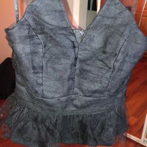 BCBGeneration Chiffon Lace Blouse